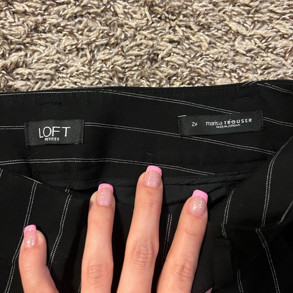 Black striped Loft Pants - Picture 2 of 2